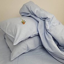 Úžitkový textil - Ľanová posteľná bielizeň SET Laguna - 14920653_
