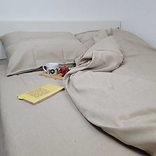 Úžitkový textil - Ľanová posteľná bielizeň SET Naturel - 14920888_