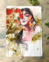 Obrazy - Dievča s kyticou, ART PRINT - 14920670_