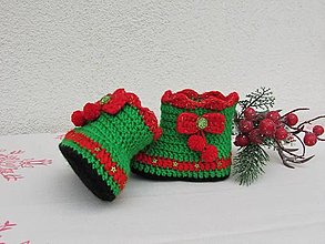Detské topánky - Vianočné papučky II - 14918513_