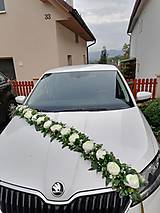 Iné doplnky - Kvetinová šerpa na svadobné auto 160 cm - 14923904_