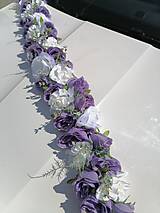 Iné doplnky - Kvetinová šerpa na svadobné auto 160 cm - 14923913_