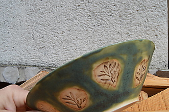 Nádoby - miska zelená, medienková II - 14921801_