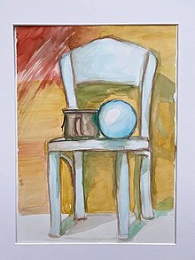 Obrazy - Zátišie -stolička - 14921624_