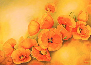 Obrazy - Oranžové maky - 14924070_