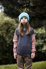 Detské oblečenie - Detský merino sveter Pierko - colorblock pestrý - 14923447_