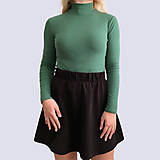 Topy, tričká, tielka - Priliehavé tričko s roláčikom [rôzne farby a dĺžky] - 14923294_