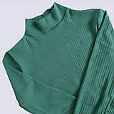 Topy, tričká, tielka - Priliehavé tričko s roláčikom [rôzne farby a dĺžky] - 14923295_