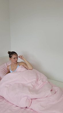 Úžitkový textil - Ľanová posteľná bielizeň SET Pinkivinki - 14924168_