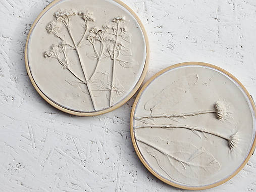 Dekorácie - Bylinkový sadrový obrázok v ráme - 14926304_