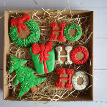 Dekorácie - Vianočné perníkové krabičky (Set HOHOHO) - 14925452_