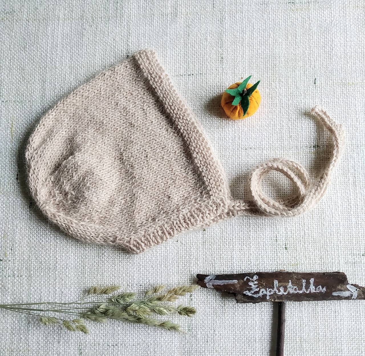 Pletený čepček - 100% alpaka