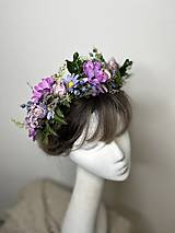 Ozdoby do vlasov - Kvetinový boho polvenček "tance lúčnych víl" - 14931168_