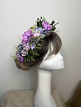 Ozdoby do vlasov - Kvetinový boho polvenček "tance lúčnych víl" - 14931169_
