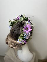 Ozdoby do vlasov - Kvetinový boho polvenček "tance lúčnych víl" - 14931172_