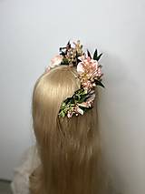 Ozdoby do vlasov - Kvetinový boho polvenček "spomienky z marhuľového sadu" - 14931239_