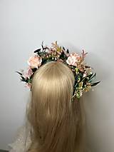 Ozdoby do vlasov - Kvetinový boho polvenček "spomienky z marhuľového sadu" - 14931240_