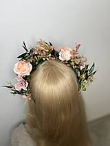 Ozdoby do vlasov - Kvetinový boho polvenček "spomienky z marhuľového sadu" - 14931241_