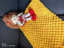Detské doplnky - Puffy deka do kočíka  (Žltá) - 14928681_