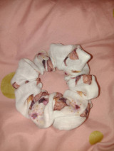 Set jesenných scrunchie gumičiek 4ks (Čerešňový kvet)