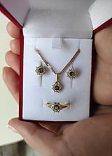 Sady šperkov - Súprava šperkov Snežienka s vlatvínom a zirkónmi v bielom a žltom zlate - 14929153_