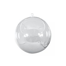 Polotovary - Plastová akrylová guľa s otvorom R39479800 - 14930709_