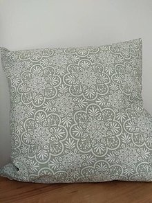 Úžitkový textil - Vankúš kvet zelenkavý - 14933512_