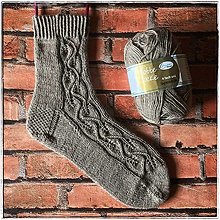 Ponožky, pančuchy, obuv - Ručne pletené dámske vlnené ponožky veľkosť 40/41 - 14931914_
