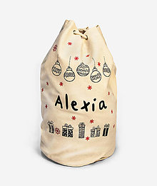 Batohy - Veľký personalizovaný vianočný batoh na darčeky - 14933661_