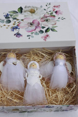Darčekové balenie 3 ručne šitých anjelov podľa želania