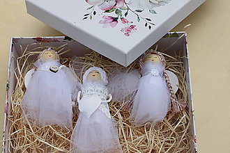 Dekorácie - Darčekové balenie 3 anjelov podľa želania - 14933039_