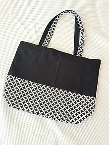 Nákupné tašky - Čierno biela taška - 14931827_