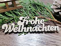 Dekorácie - Vianočný nápis Frohe Weihnachten po Nemecky - 14934763_
