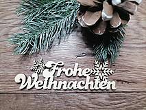 Dekorácie - Vianočný nápis Frohe Weihnachten po Nemecky - 14934765_