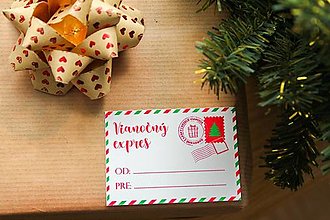 Papier - Vianočný expres - nálepka na darček - 14934532_