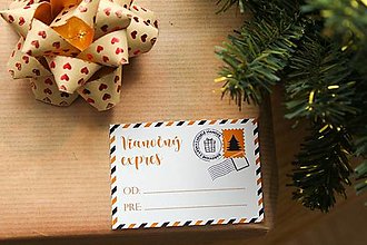 Papier - Vianočný expres - nálepka na darček (Luxus) - 14934533_
