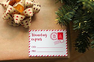 Papier - Vianočný expres - nálepka na darček (Dievča) - 14934535_