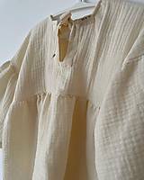 Detské oblečenie - Mušelínové šaty s dlhým rukávom - 14932626_