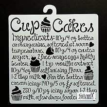 Nástroje - Šablóna Stamperia - 18x18 cm - cup cakes muffins - 14936907_