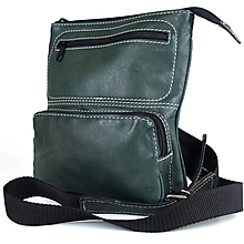 Pánske tašky - Crossbody unisex taška v tmavo zelenej farbe - 14936489_