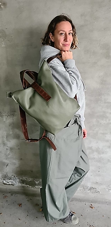 Batohy - SAGE kožený ruksak - 14936940_