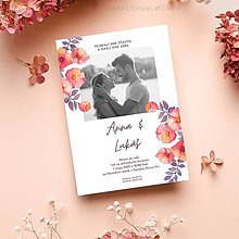 Papiernictvo - Kvetinkové svadobné oznámenie - 14939183_
