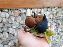 Dekorácie - jesenná dekorácia - tekvička,vtáčik ,mini ježko - 14935932_