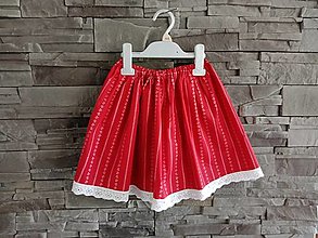 Sukne - Dievčenská suknička (Červená) - 14940267_
