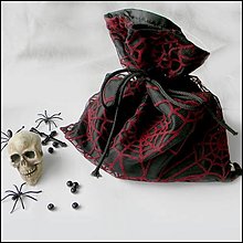 Taštičky - Halloweenské vrecúško s pavučinou - 14939416_