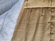 Detský textil - Vlnienka Deka a fusak DANIEL 2 v 1 100% merino Top Super wash Natural 100% ľan žltý - 14941602_