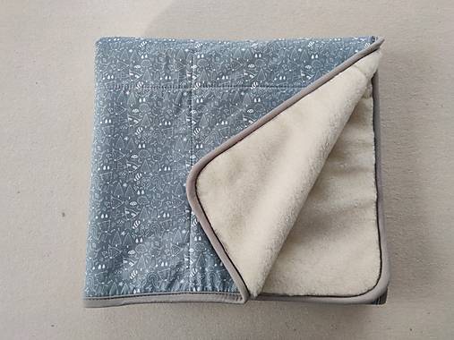 Úžitkový textil - Deka 100% ovčie rúno MERINO TOP SUPER WASH ELEGANT Natural Zvieratká oceľové - 14941302_