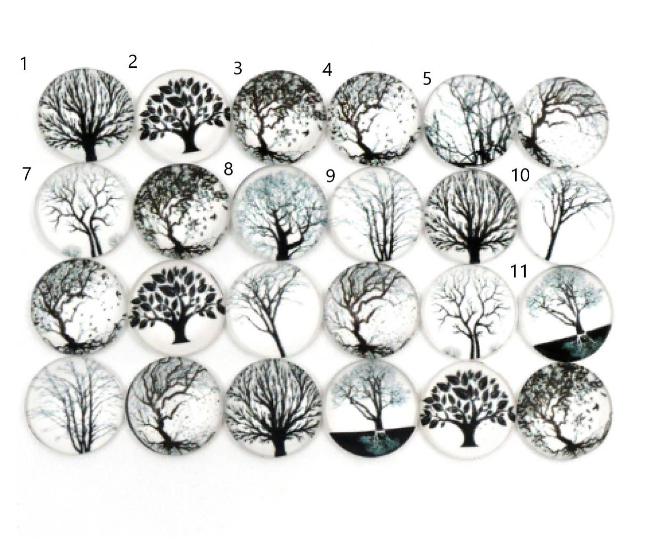 KA101 Kabošon abstraktný vzor 12 mm