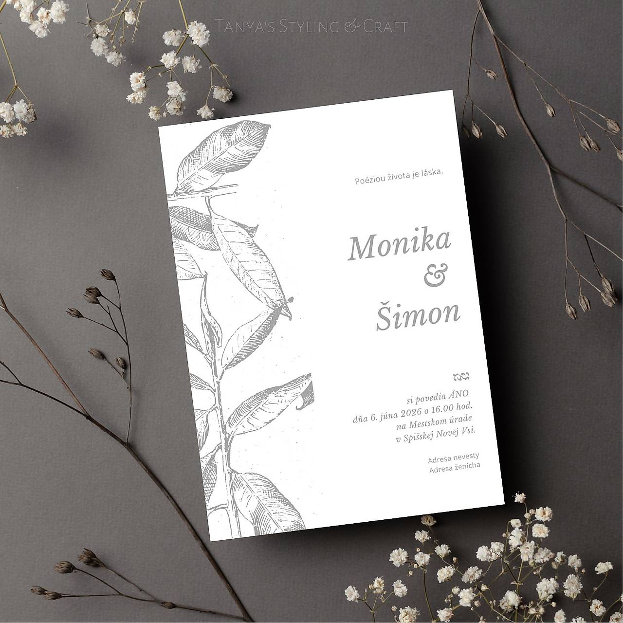 Ilustrované svadobné oznámenia