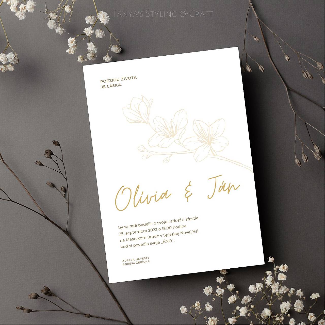 Ilustrované svadobné oznámenia